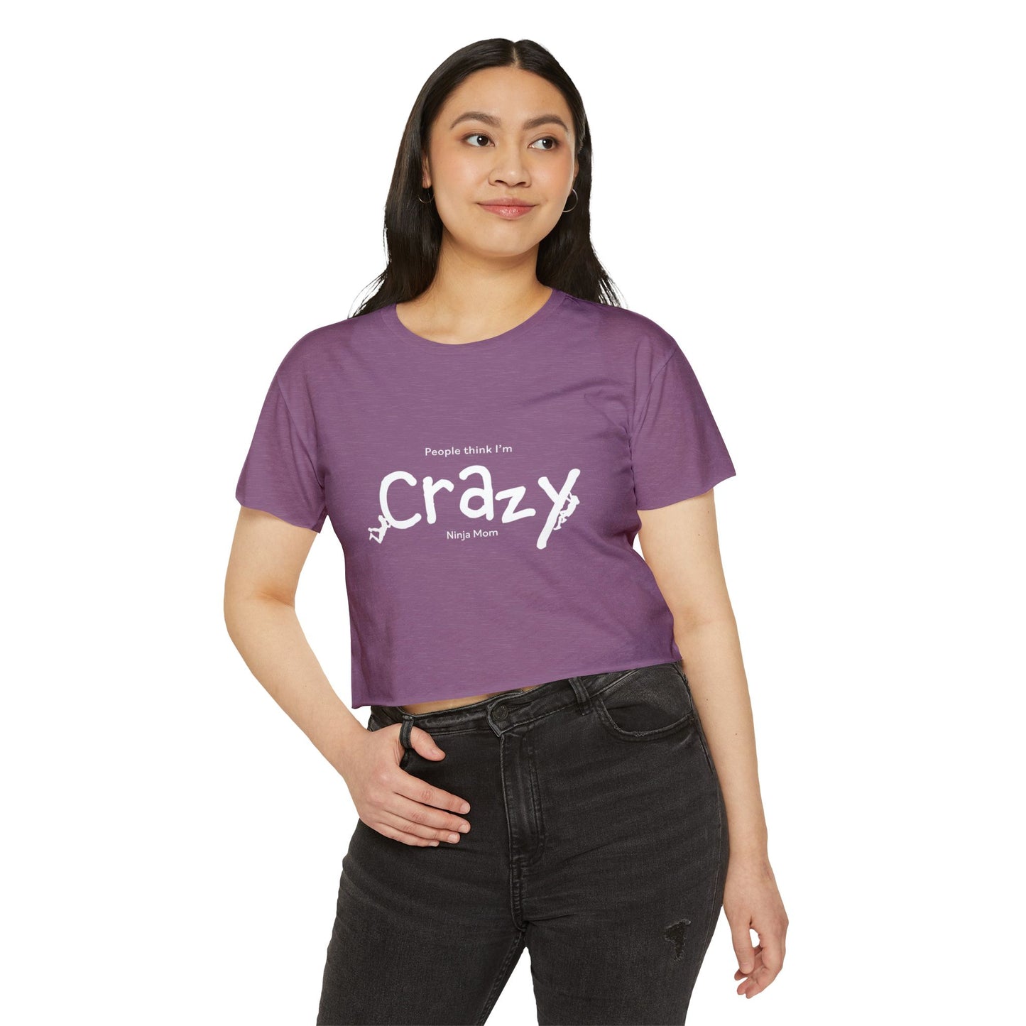 People Think I'm Crazy Ninja Mom - Women's Festival Crop Top